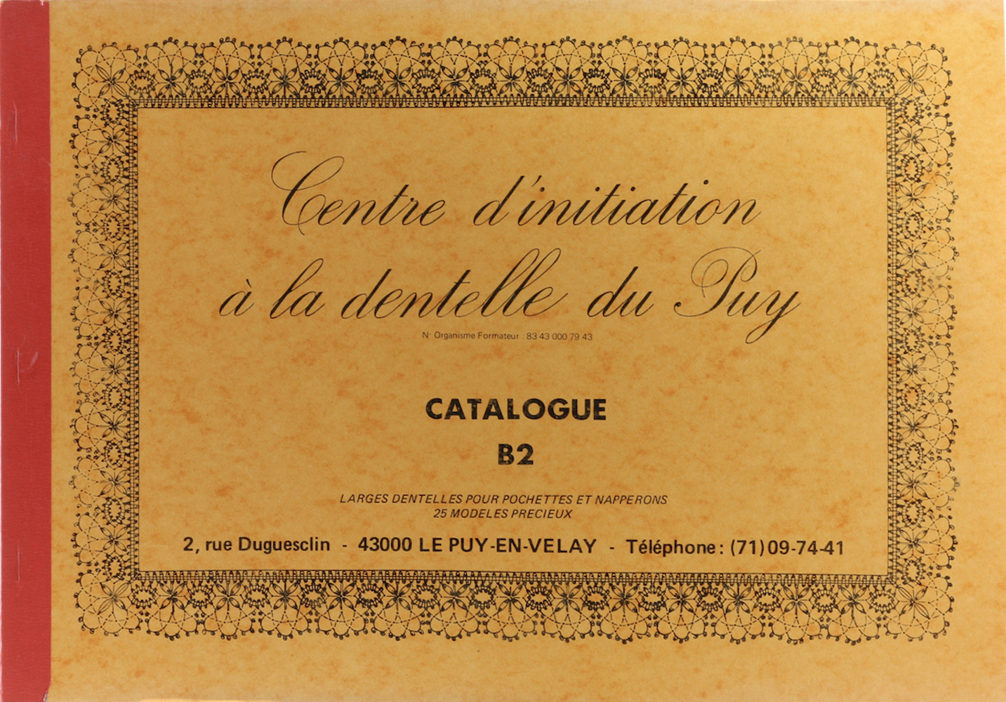 Fouriscot, Catalogue B 2. Larges dentelles pour pochettes et napperons. 25 modèl