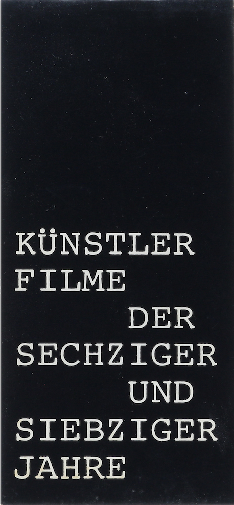 Jaehne, Künstlerfilme der sechziger und siebziger Jahre.